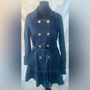 Denim Trench Drama Gold Jean Company